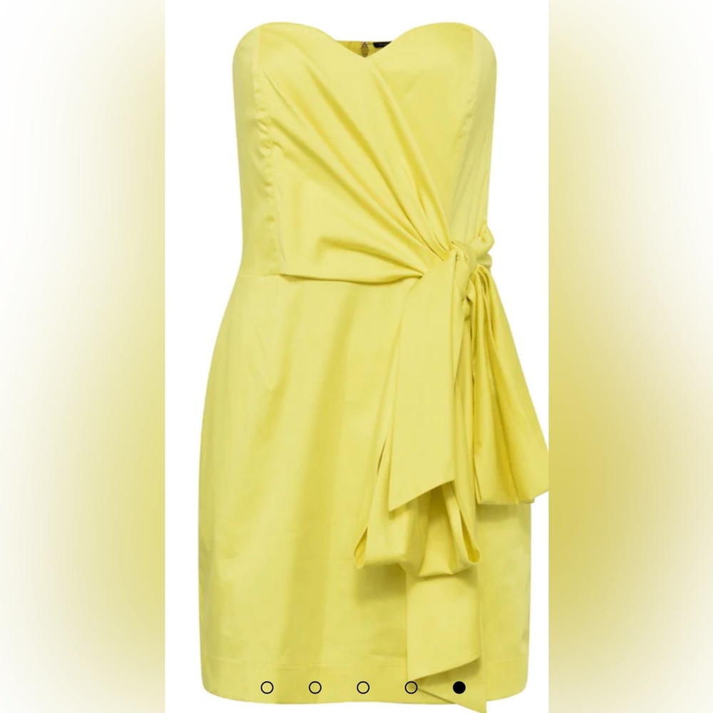 French Connection Strapless Yellow Dress